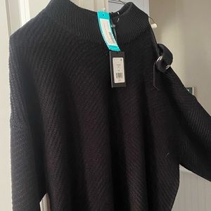 DKNY Lathan Cut Out Mockneck Turtleneck Sweater